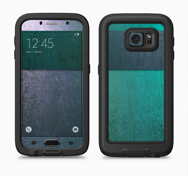 The Vivid Emerald Green Sponge Texture Full Body Samsung Galaxy S6 LifeProof Fre Case Skin Kit