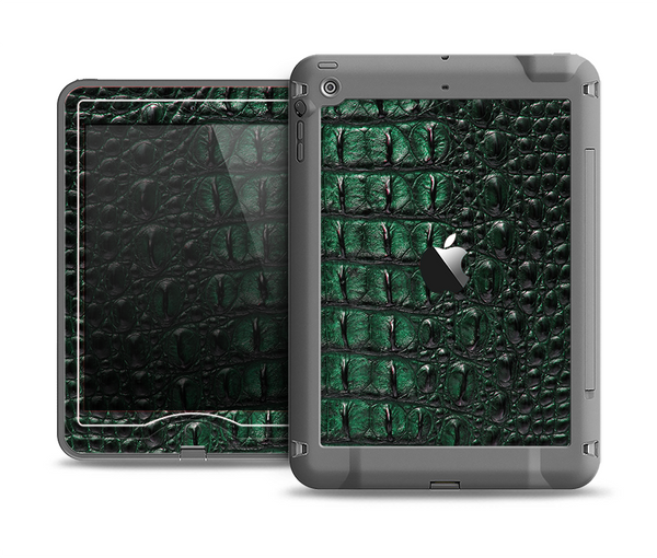 The Vivid Green Crocodile Skin Apple iPad Mini LifeProof Nuud Case Skin Set