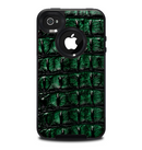 The Vivid Green Crocodile Skin Skin for the iPhone 4-4s OtterBox Commuter Case