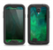 The Vivid Green Sagging Painted Surface Samsung Galaxy S4 LifeProof Nuud Case Skin Set