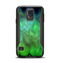 The Vivid Green Sagging Painted Surface Samsung Galaxy S5 Otterbox Commuter Case Skin Set