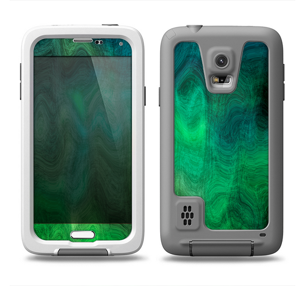 The Vivid Green Sagging Painted Surface Samsung Galaxy S5 LifeProof Fre Case Skin Set