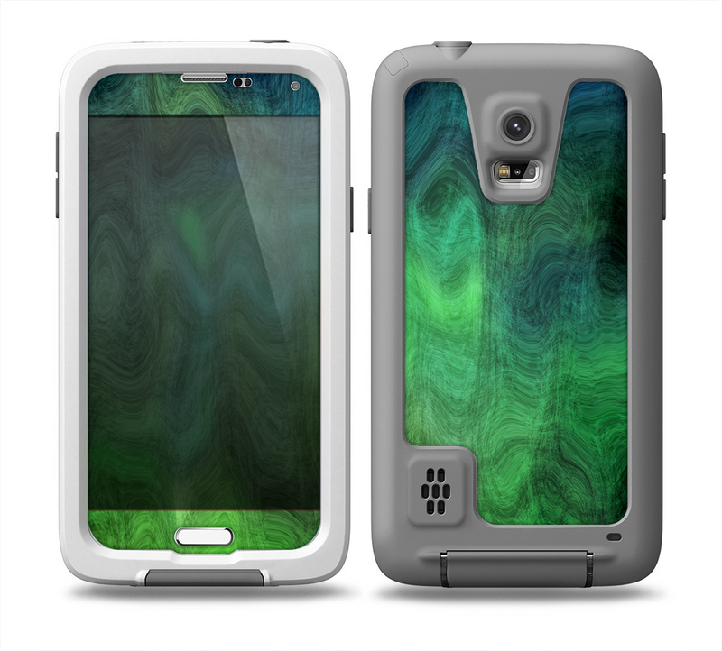 The Vivid Green Sagging Painted Surface Skin for the Samsung Galaxy S5 frē LifeProof Case