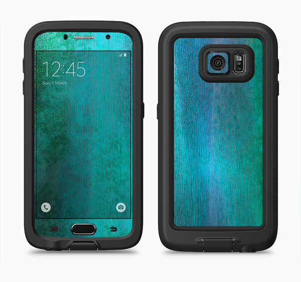 The Vivid Green Watercolor Panel Full Body Samsung Galaxy S6 LifeProof Fre Case Skin Kit
