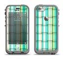 The Vivid Green and Yellow Woven Pattern Apple iPhone 5c LifeProof Nuud Case Skin Set