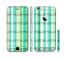 The Vivid Green and Yellow Woven Pattern Sectioned Skin Series for the Apple iPhone 6s Plus