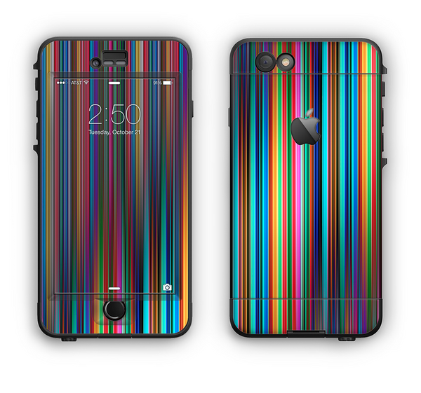 The Vivid Multicolored Stripes Apple iPhone 6 LifeProof Nuud Case Skin Set