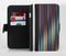 The Vivid Multicolored Stripes Ink-Fuzed Leather Folding Wallet Credit-Card Case for the Apple iPhone 6/6s, 6/6s Plus, 5/5s and 5c