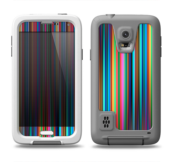 The Vivid Multicolored Stripes Samsung Galaxy S5 LifeProof Fre Case Skin Set