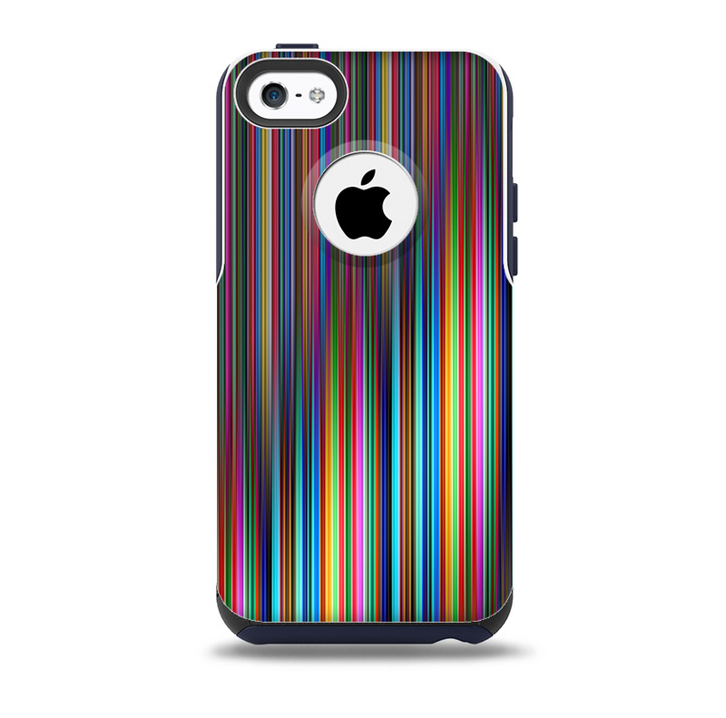 The Vivid Multicolored Stripes Skin for the iPhone 5c OtterBox Commuter Case
