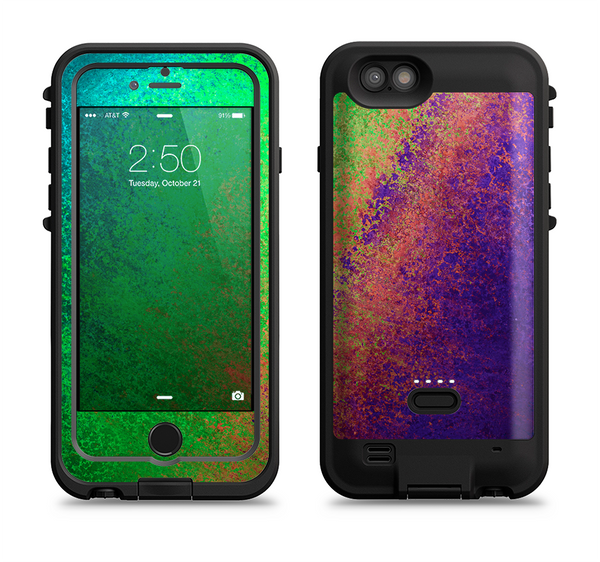 The Vivid Neon Colored Texture Apple iPhone 6/6s LifeProof Fre POWER Case Skin Set