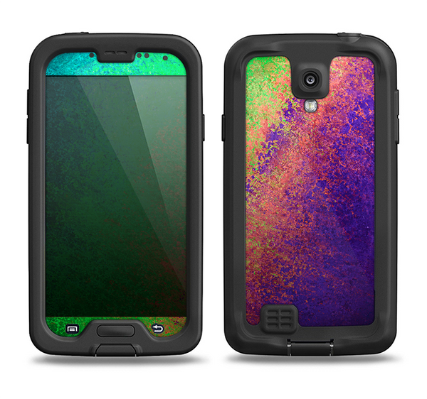 The Vivid Neon Colored Texture Samsung Galaxy S4 LifeProof Nuud Case Skin Set