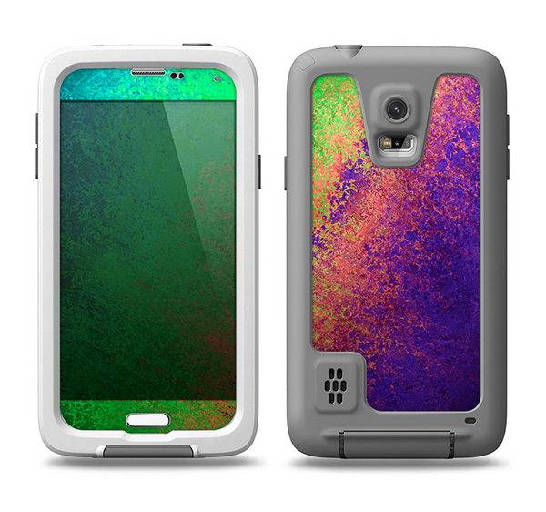 The Vivid Neon Colored Texture Samsung Galaxy S5 LifeProof Fre Case Skin Set