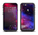 The Vivid Pink Galaxy Lights Apple iPhone 6/6s Plus LifeProof Fre Case Skin Set