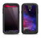 The Vivid Pink Galaxy Lights Samsung Galaxy S4 LifeProof Nuud Case Skin Set
