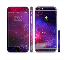 The Vivid Pink Galaxy Lights Sectioned Skin Series for the Apple iPhone 6/6s Plus