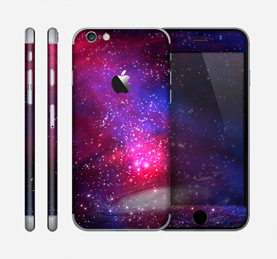 The Vivid Pink Galaxy Lights Skin for the Apple iPhone 6