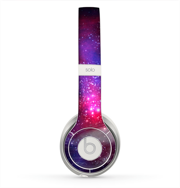The Vivid Pink Galaxy Lights Skin for the Beats by Dre Solo 2 Headphones