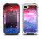 The Vivid Pink and Blue Space Apple iPhone 4-4s LifeProof Fre Case Skin Set