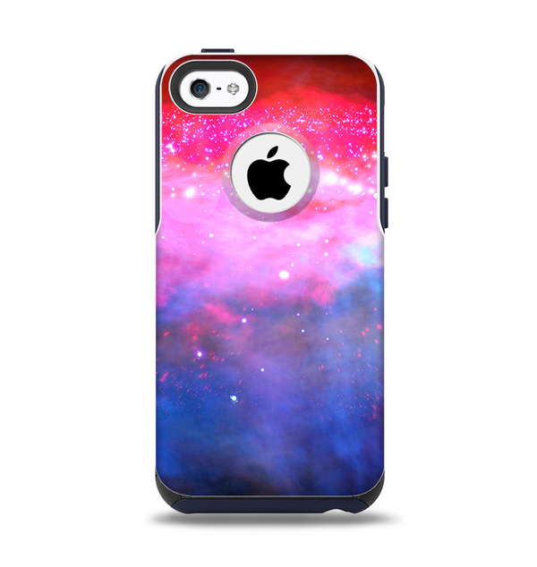 The Vivid Pink and Blue Space Apple iPhone 5c Otterbox Commuter Case Skin Set