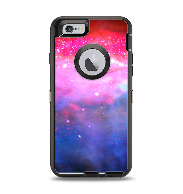 The Vivid Pink and Blue Space Apple iPhone 6 Otterbox Defender Case Skin Set