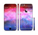 The Vivid Pink and Blue Space Sectioned Skin Series for the Apple iPhone 6s Plus