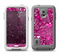 The Vivid Pink and White Paisley Birds Samsung Galaxy S5 LifeProof Fre Case Skin Set