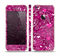 The Vivid Pink and White Paisley Birds Skin Set for the Apple iPhone 5s