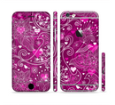 The Vivid Pink and White Paisley Birds Sectioned Skin Series for the Apple iPhone 6s Plus