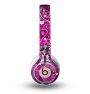 The Vivid Pink and White Paisley Birds Skin for the Beats by Dre Mixr Headphones