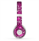 The Vivid Pink and White Paisley Birds Skin for the Beats by Dre Solo 2 Headphones