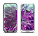 The Vivid Purple Flower Apple iPhone 5-5s LifeProof Fre Case Skin Set
