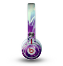 The Vivid Purple Flower Skin for the Beats by Dre Mixr Headphones