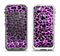 The Vivid Purple Leopard Print Apple iPhone 5-5s LifeProof Fre Case Skin Set