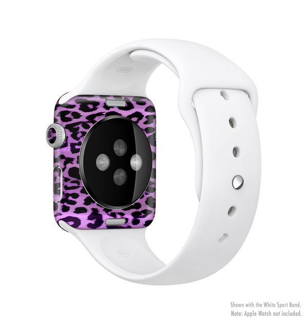 The Vivid Purple Leopard Print Full-Body Skin Kit for the Apple Watch