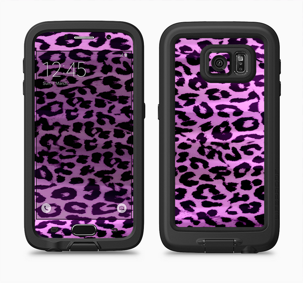 The Vivid Purple Leopard Print Full Body Samsung Galaxy S6 LifeProof Fre Case Skin Kit