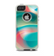 The Vivid Turquoise 3D Wave Pattern Apple iPhone 5-5s Otterbox Commuter Case Skin Set