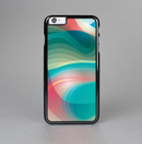 The Vivid Turquoise 3D Wave Pattern Skin-Sert Case for the Apple iPhone 6