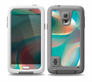 The Vivid Turquoise 3D Wave Pattern Skin Samsung Galaxy S5 frē LifeProof Case