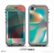 The Vivid Turquoise 3D Wave Pattern Skin for the iPhone 5c nüüd LifeProof Case