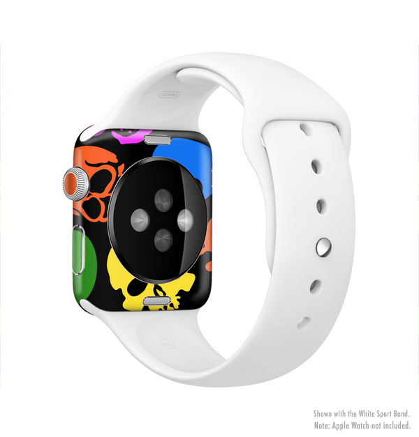 The Vivid Vector Neon Skulls Full-Body Skin Kit for the Apple Watch