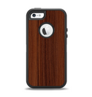 The Walnut WoodGrain V3 Apple iPhone 5-5s Otterbox Defender Case Skin Set