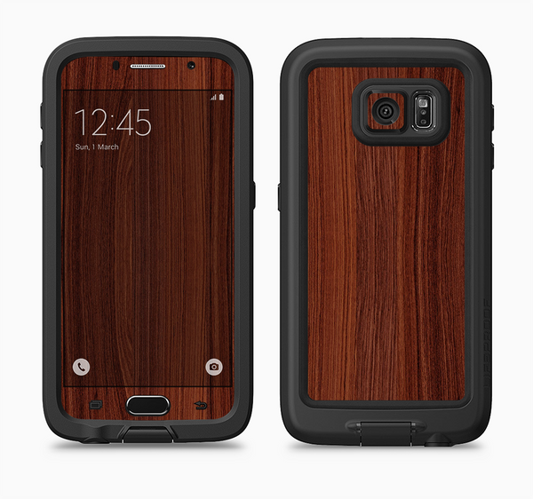 The Walnut WoodGrain V3 Full Body Samsung Galaxy S6 LifeProof Fre Case Skin Kit
