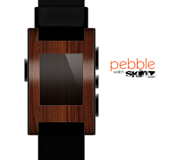 The Walnut WoodGrain V3 Skin for the Pebble SmartWatch