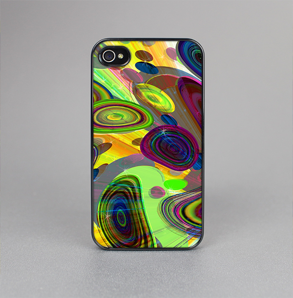 The Warped Colorful Layer-Circles Skin-Sert for the Apple iPhone 4-4s Skin-Sert Case
