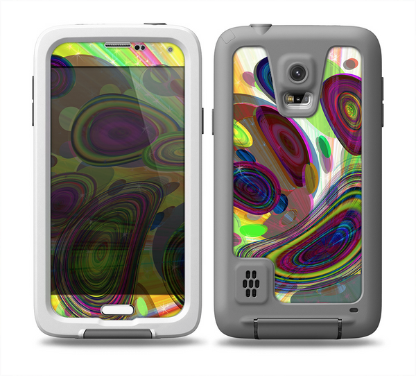 The Warped Colorful Layer-Circles Skin for the Samsung Galaxy S5 frē LifeProof Case
