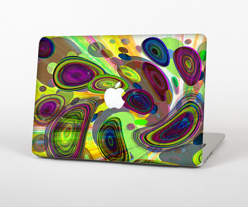 The Warped Colorful Layer-Circles Skin Set for the Apple MacBook Pro 1 ...
