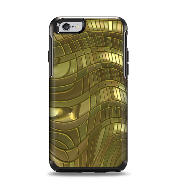 The Warped Gold-Plated Mosaic Apple iPhone 6 Otterbox Symmetry Case Skin Set