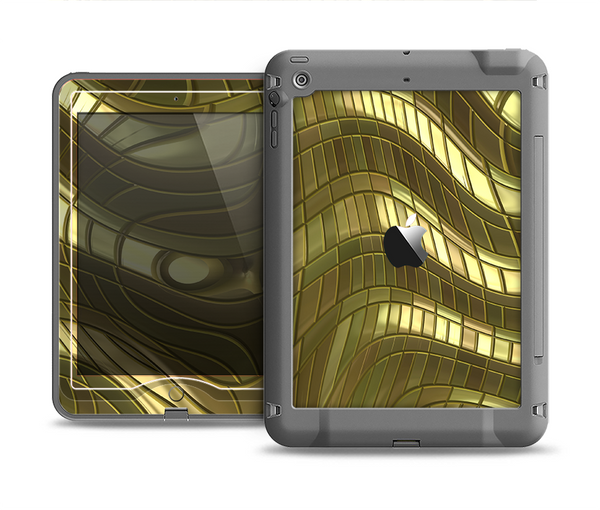 The Warped Gold-Plated Mosaic Apple iPad Mini LifeProof Nuud Case Skin Set