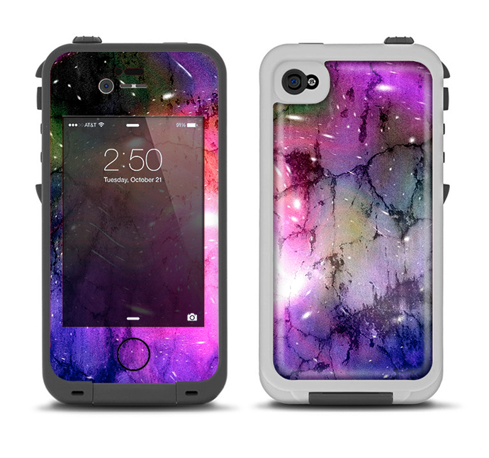 The Warped Neon Color-Splosion Apple iPhone 4-4s LifeProof Fre Case Skin Set